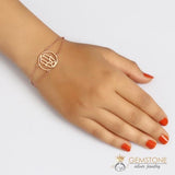 14KT ROSE GOLD -HAND OF FATIMA GOOD KARMA CHAKRA BRACELET - gemstonesilverjewelryus