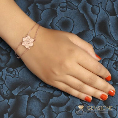 14KT ROSE GOLD -COEXIST IN HARMONY CHAKRA BRACELET - Gemstone Silver Jewelry