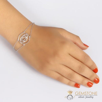 925 STERLING SILVER -BROW CHAKRA BRACELET - Gemstone Silver Jewelry