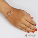 14KT ROSE GOLD -THROAT CHAKRA BRACELET - gemstonesilverjewelryus
