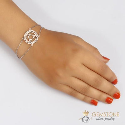 925 STERLING SILVER -THROAT CHAKRA BRACELET - Gemstone Silver Jewelry