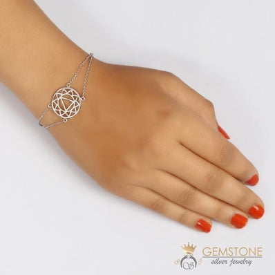 925 STERLING SILVER -SOLAR PLEXUS CHAKRA BRACELET - Gemstone Silver Jewelry