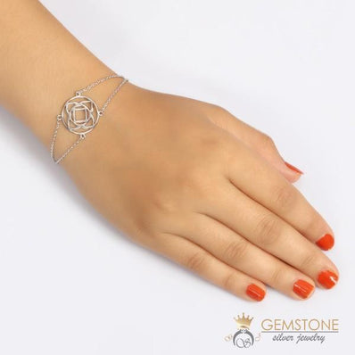 925 STERLING SILVER -BASE CHAKRA BRACELET - Gemstone Silver Jewelry