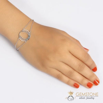 925 STERLING SILVER -HORSESHOE GOOD KARMA CHAKRA BRACELET - Gemstone Silver Jewelry