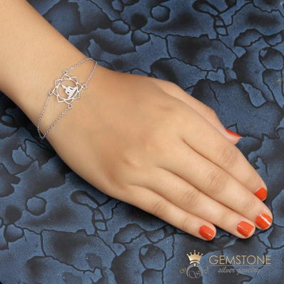 925 STERLING SILVER -BUDDHA GOOD KARMA CHAKRA BRACELET - Gemstone Silver Jewelry