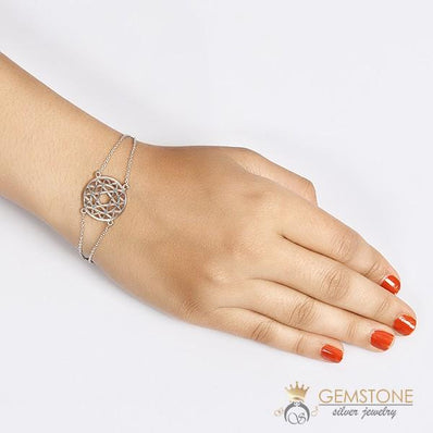 925 STERLING SILVER -HEART CHAKRA BRACELET - Gemstone Silver Jewelry