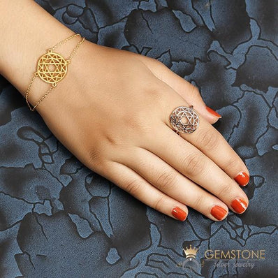 925 STERLING SILVER -HEART CHAKRA RING - Gemstone Silver Jewelry