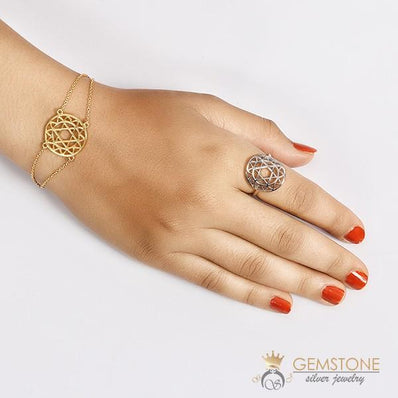 925 STERLING SILVER -HEART CHAKRA RING - Gemstone Silver Jewelry