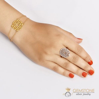 925 STERLING SILVER -CROWN CHAKRA RING - Gemstone Silver Jewelry