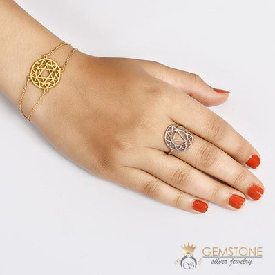 925 STERLING SILVER -SOLAR PLEXUS GOOD KARMA CHAKRA RING - Gemstone Silver Jewelry