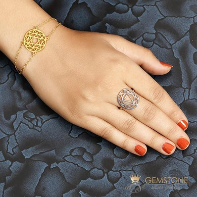 925 STERLING SILVER -SOLAR PLEXUS GOOD KARMA CHAKRA RING - Gemstone Silver Jewelry