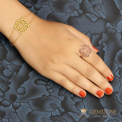 14KT ROSE GOLD -SACRAL GOOD KARMA RING - Gemstone Silver Jewelry