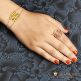 14KT ROSE GOLD -LOTUS GOOD KARMA CHAKRA RING - gemstonesilverjewelryus