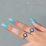 Moonstone Ring-Dainty Colleen - Gemstone Silver Jewelry
