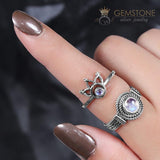 Moonstone Ring-Neat Enticement - gemstonesilverjewelryus
