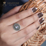 Moonstone Ring-Harmonious Devotion - Gemstone Silver Jewelry
