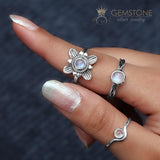 Moonstone Ring-Mystic Riviera - gemstonesilverjewelryus