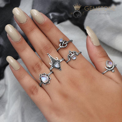 Moonstone Ring-Wild Edges