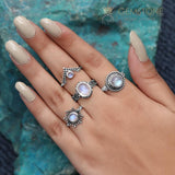 Moonstone Ring-Soulful Sunrise - gemstonesilverjewelryus