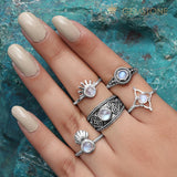 Moonstone Ring-Exotic Life - Gemstone Silver Jewelry