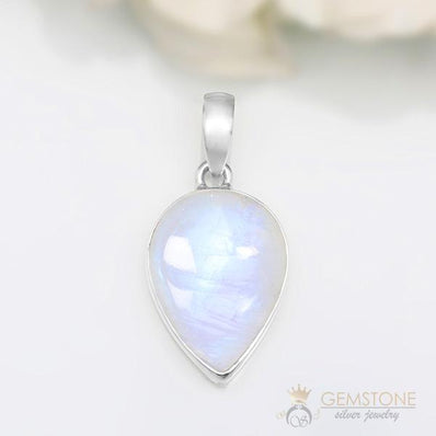 Moonstone Pendant-Orbit Teardrop