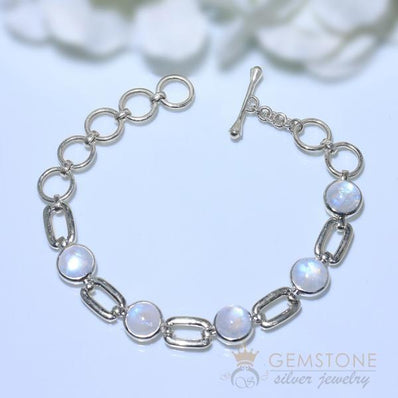 Moonstone Bracelet- New Moon - Gemstone Silver Jewelry