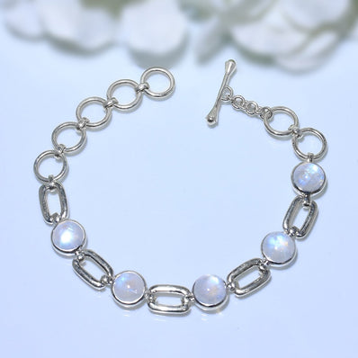 Moonstone Bracelet- New Moon - Gemstone Silver Jewelry
