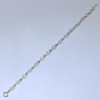 Moonstone Bracelet-Peeping Apollo - Gemstone Silver Jewelry