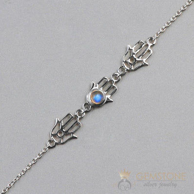 Moonstone Bracelet-Divine Blessing - gemstonesilverjewelryus