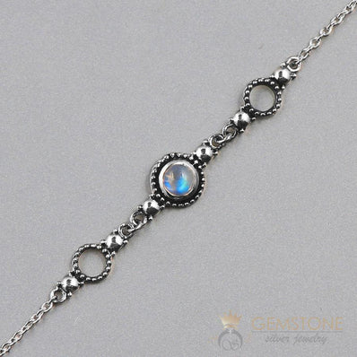 Moonstone Bracelet-Moon Constellations - gemstonesilverjewelryus