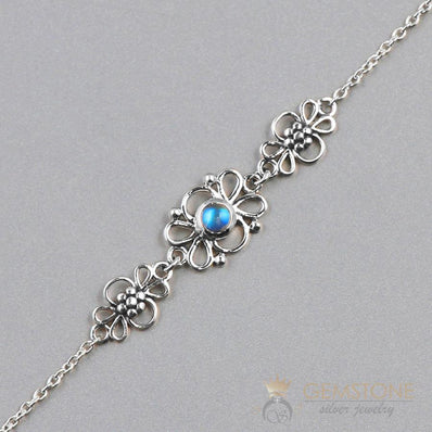 Moonstone Bracelet-Mystical Bouque - gemstonesilverjewelryus