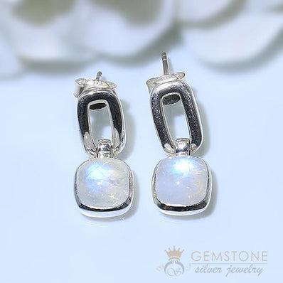 Moonstone Earring-Secret Resolve - Gemstone Silver Jewelry