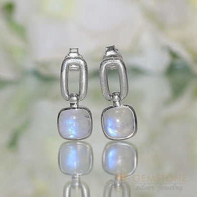 Moonstone Earring-Secret Resolve - Gemstone Silver Jewelry