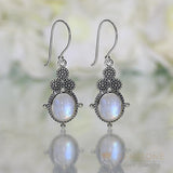 Moonstone Earring-Stardust Sigil - Gemstone Silver Jewelry