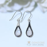 Moonstone Earring-Azure Beauty - Gemstone Silver Jewelry