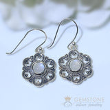 Moonstone Earring-Blossom - Gemstone Silver Jewelry