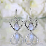 Moonstone Earring-Cherishing Bond - Gemstone Silver Jewelry