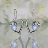 Moonstone Earring-Cupid - Gemstone Silver Jewelry