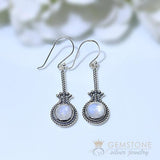 Moonstone Earring-Delightful Zealot - Gemstone Silver Jewelry