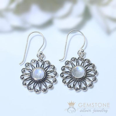 Moonstone Earring-Delphi - Gemstone Silver Jewelry