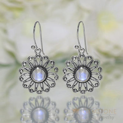 Moonstone Earring-Delphi - Gemstone Silver Jewelry