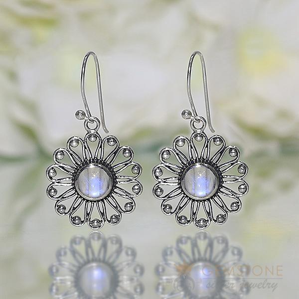 Moonstone Earring-Delphi - Gemstone Silver Jewelry