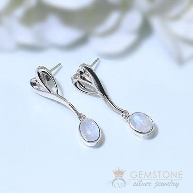 Moonstone Earring-Electrifying Love - Gemstone Silver Jewelry