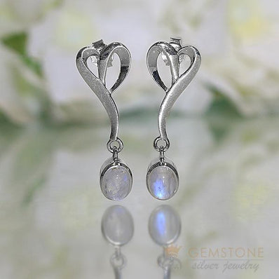 Moonstone Earring-Electrifying Love - Gemstone Silver Jewelry