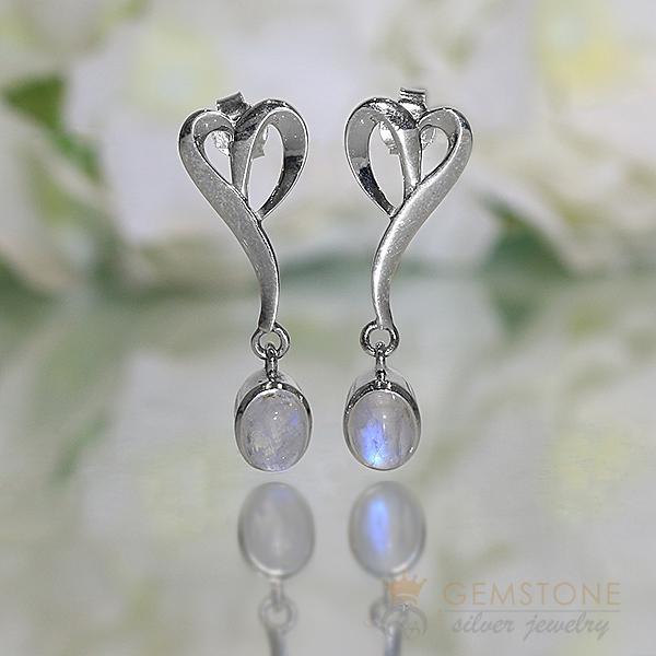 Moonstone Earring-Electrifying Love - Gemstone Silver Jewelry