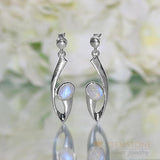 Moonstone Earring-Eternia - Gemstone Silver Jewelry