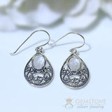 Moonstone Earring-Flawless Hymn - Gemstone Silver Jewelry