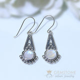 Moonstone Earring-Fond Desire - Gemstone Silver Jewelry