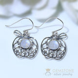Moonstone Earring-Forbidden Fruit - Gemstone Silver Jewelry