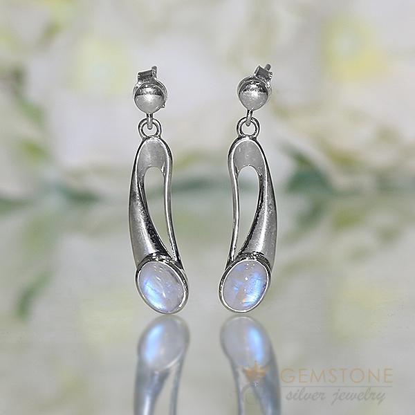 Moonstone Earring-Intense Passion - Gemstone Silver Jewelry